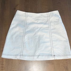 White mini skirt